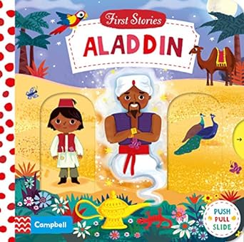 First stories aladdin- Push Pull Slide Book