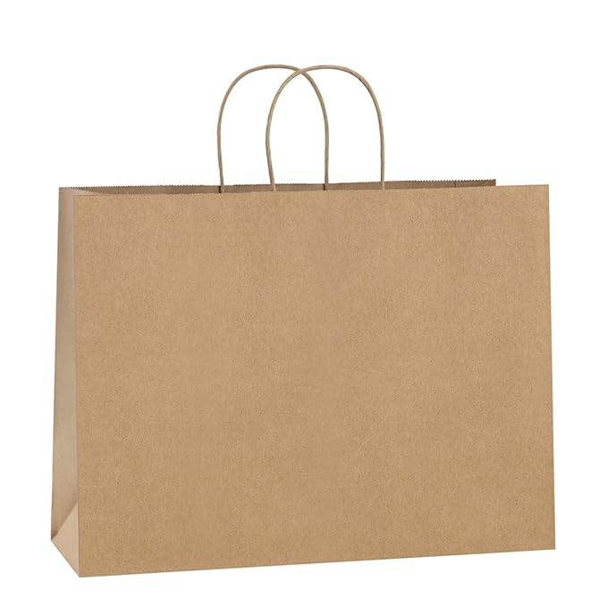 Brown Paper Bags - Return Gift Bags, Small Party Favor Paper Carry Bags, Craft Paper Bag- Recycled Eco Friendly-Plain - Set of 5 bags