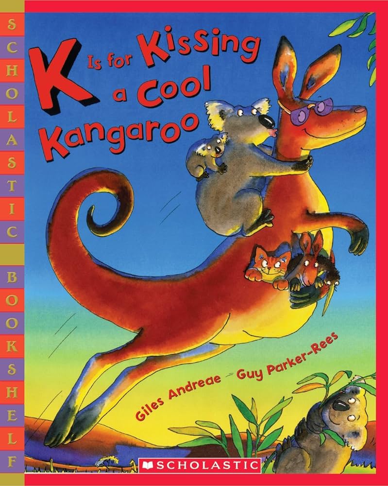 K is for kissing a cool kangaroo