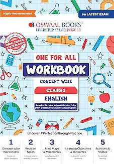 Oswaal One For All Workbook for Class 1 English Book | Concept Wise | For Latest Exam