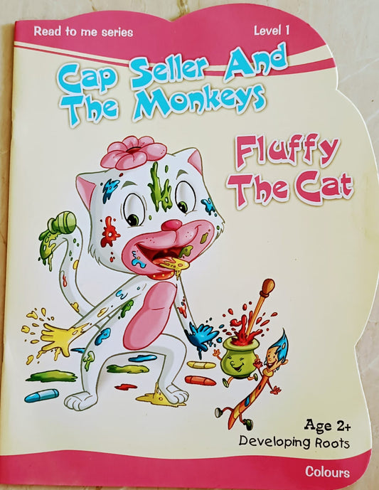 Cap seller and the monkeys And fluffy the cat