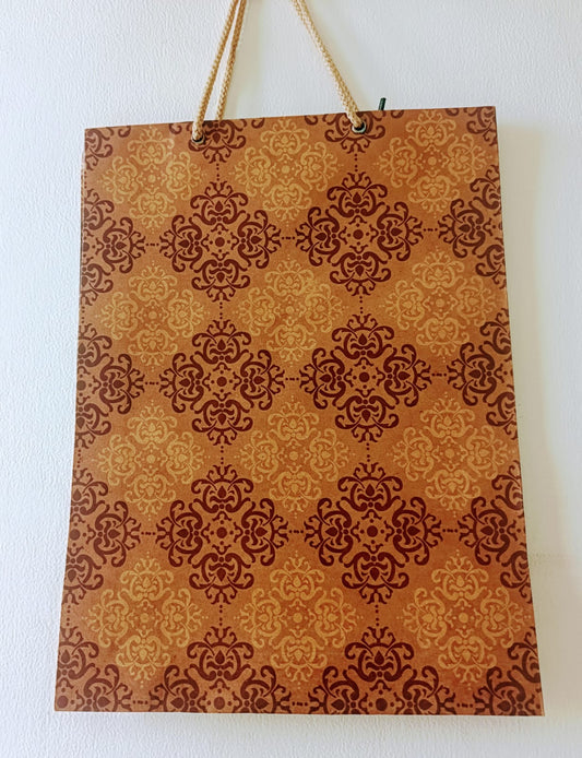 Brown Paper Bags - Return Gift Bags, Small Party Favor Paper Carry Bags, Craft Paper Bag- Recycled Eco Friendly-Rangoli - Set of 11 bags