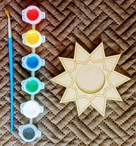 MDF Tea Light Candle Holder for Painting, Craft, Resin Art, DIY & Gifts - set of 1- Star