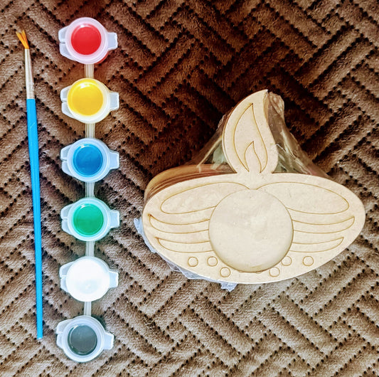 MDF Tea Light Candle Holder for Painting, Craft, Resin Art, DIY & Gifts - set of 1- Deepak