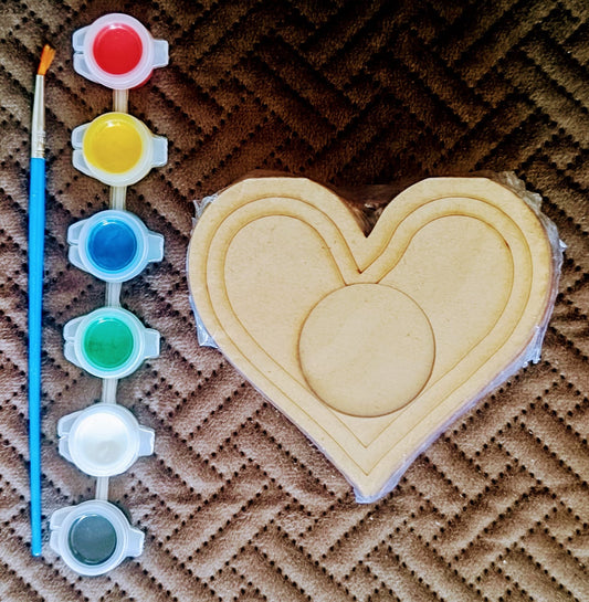 MDF Tea Light Candle Holder for Painting, Craft, Resin Art, DIY & Gifts - set of 1- Heart