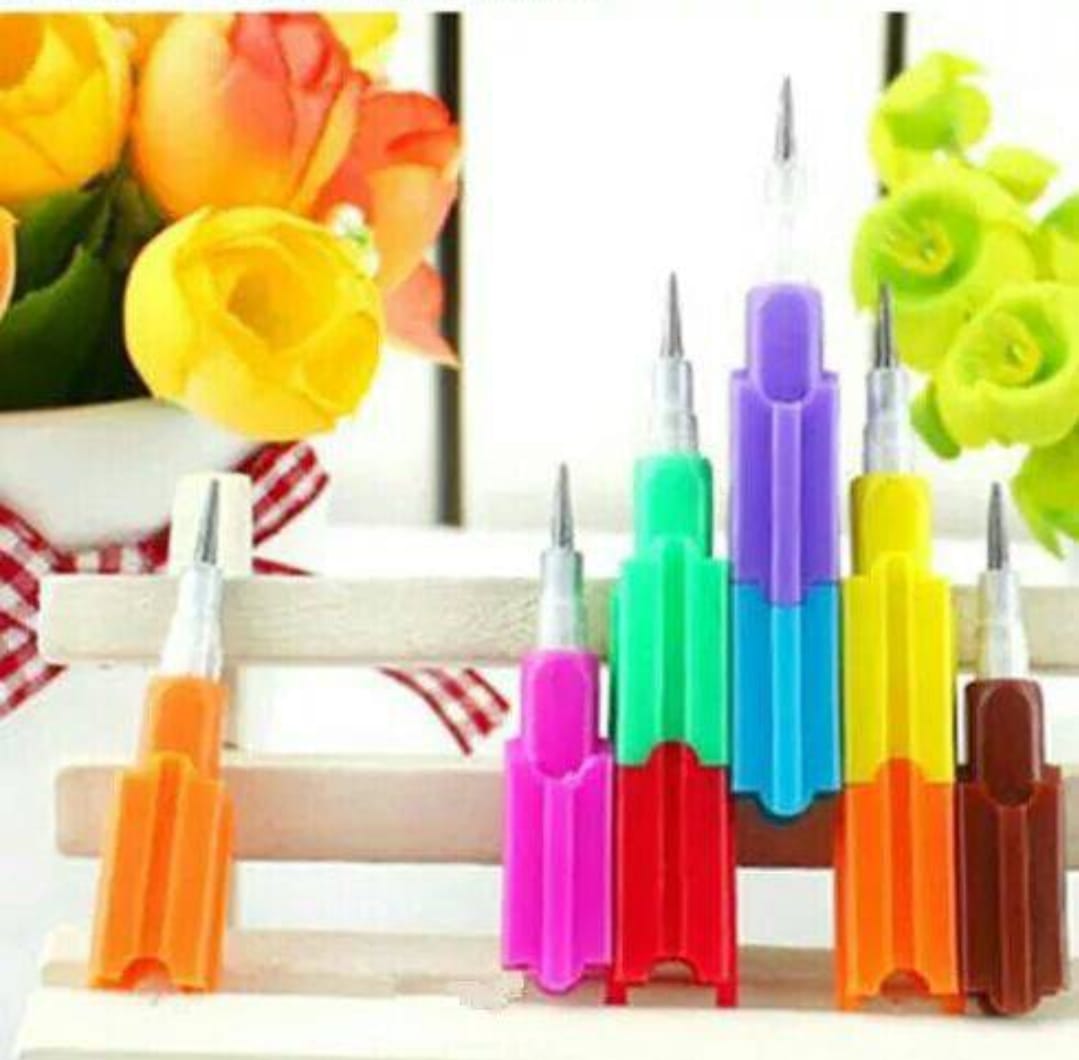 Rainbow Multicolor Non-Sharping Pencil - Pack of 4 pencils