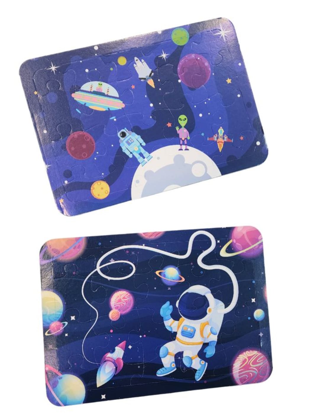 2 in 1 Puzzle + Water Painting with 4 puzzles- Space Theme