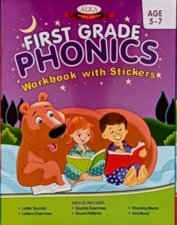 First grade Phonics workbook with stickers