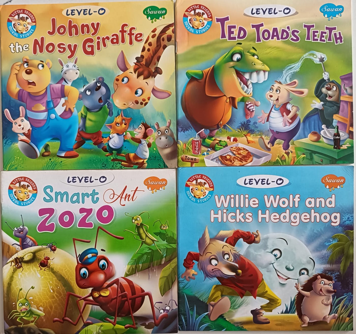 Little Friends - Moral Stories - Combo Set of 4 Books - Level-0