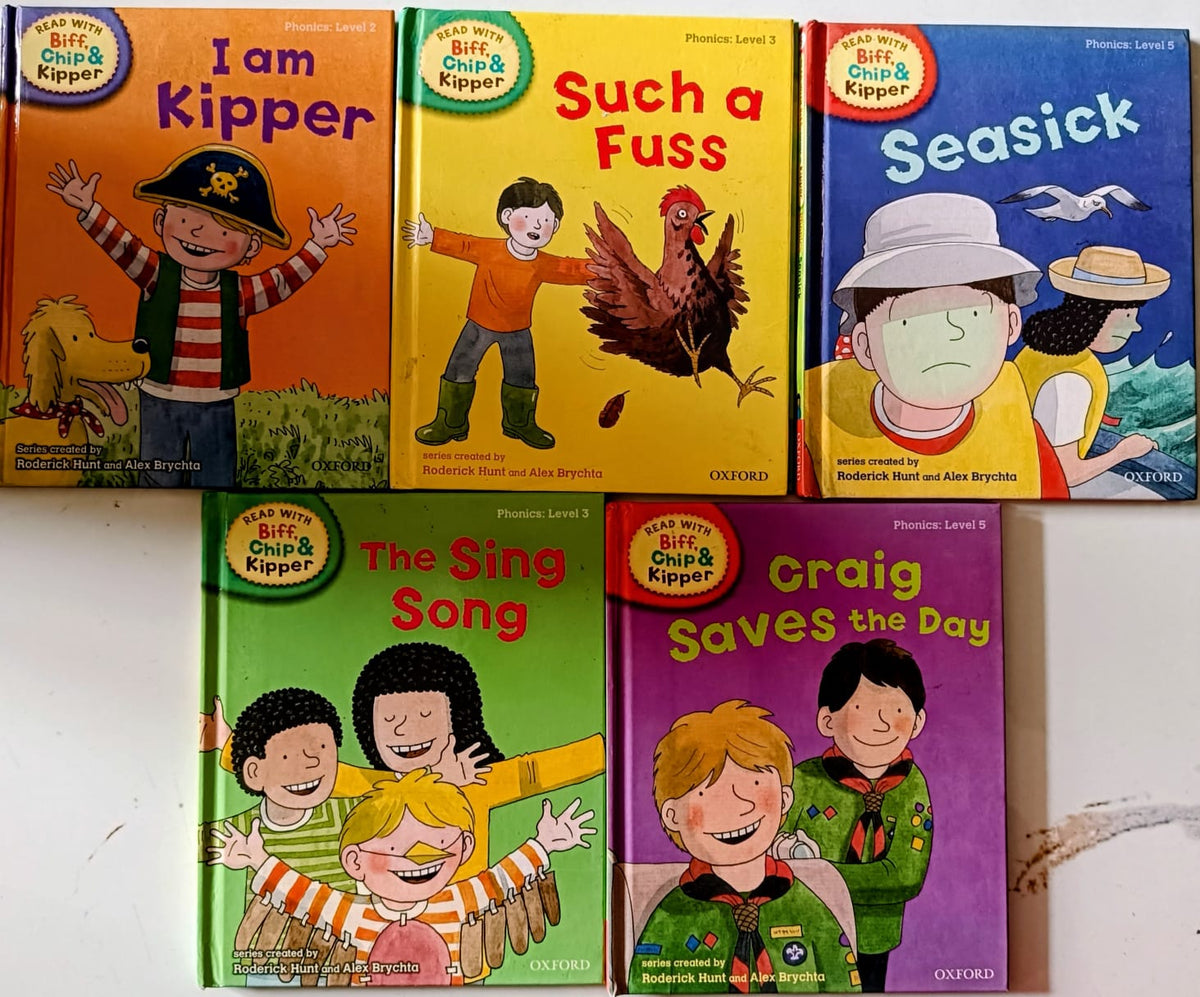 Biff, Chip and Kipper- Phonics books - Combo of 5 books