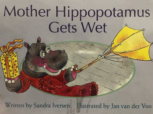 Mother Hippopotamus Gets wet
