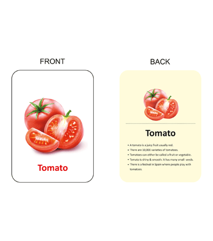 Vegetables Flash Cards