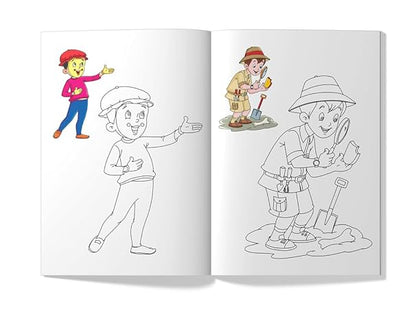 Professions copy colouring
