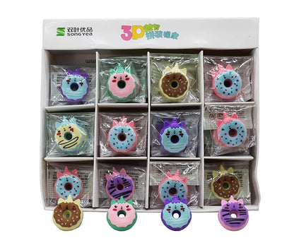 3D Erasers- Donuts- SET OF3 Erasers