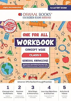 Oswaal One For All Workbook Class 5 General Knowledge |Concept Wise | For Latest Exam