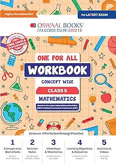 Oswaal One For All Workbook Class 5 Mathematics Book | Concept Wise | For Latest Exam