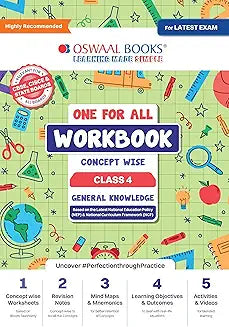 Oswaal One For All Workbook Class 4 General Knowledge | Concept Wise | For Latest Exam