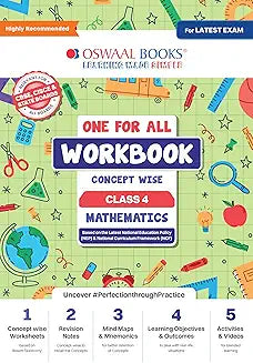 Oswaal One For All Workbook Class 4 Mathematics Book | Concept Wise | For Latest Exam