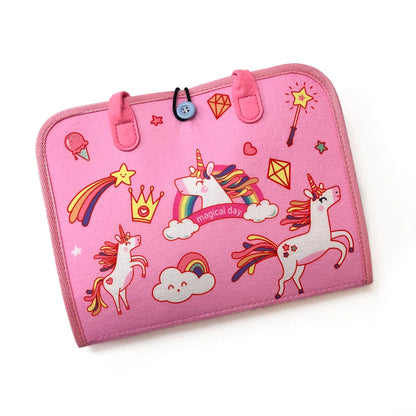 Felt Busy Activity Board - Montessori Learning Fun!- Unicorn