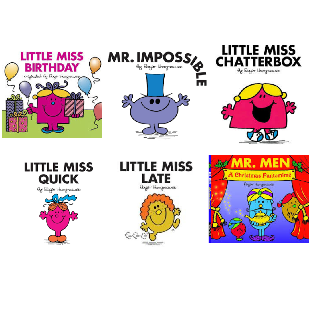Mr Men and Little Miss Books- Set of 6 books
