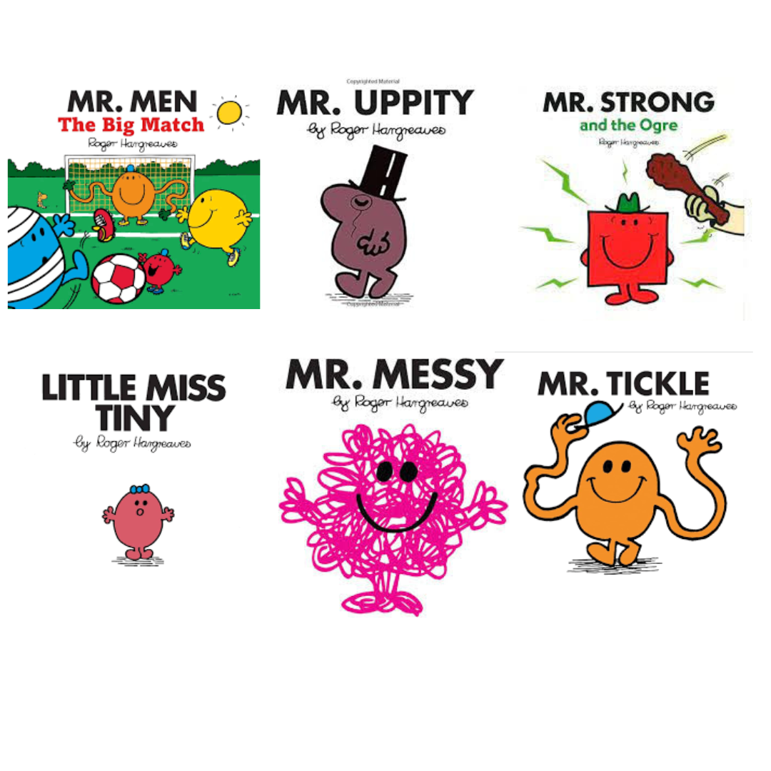 Mr Men and Little Miss Books- Set of 6 books