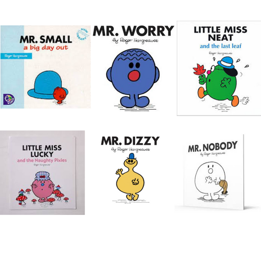 Mr Men and Little Miss Books- Set of 6 books