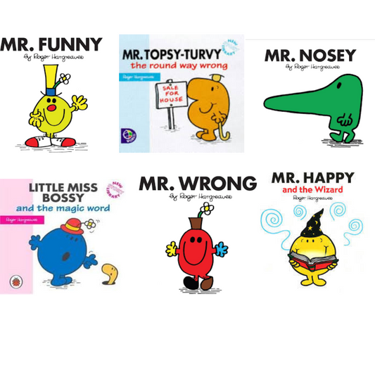 Mr Men and Little Miss Books- Set of 6 books