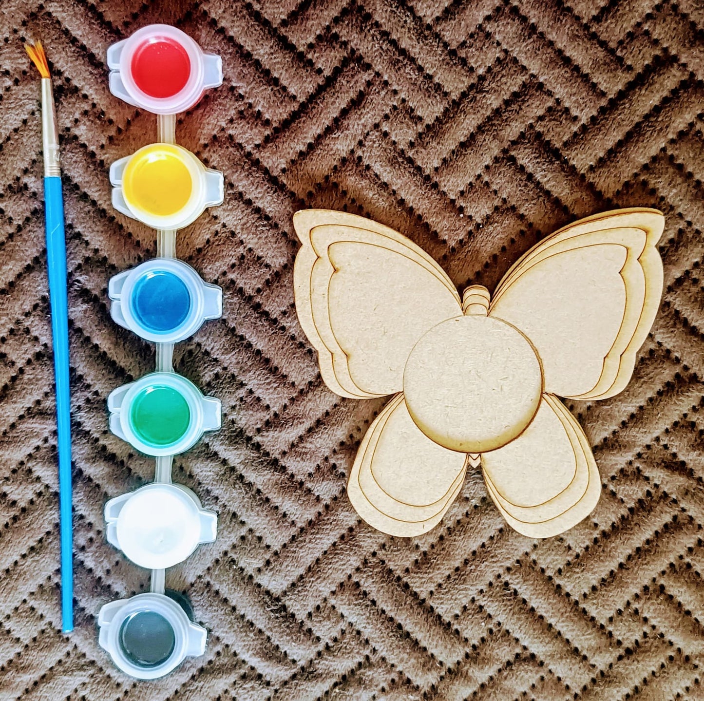 MDF Tea Light Candle Holder for Painting, Craft, Resin Art, DIY & Gifts - set of 1- Buterfly