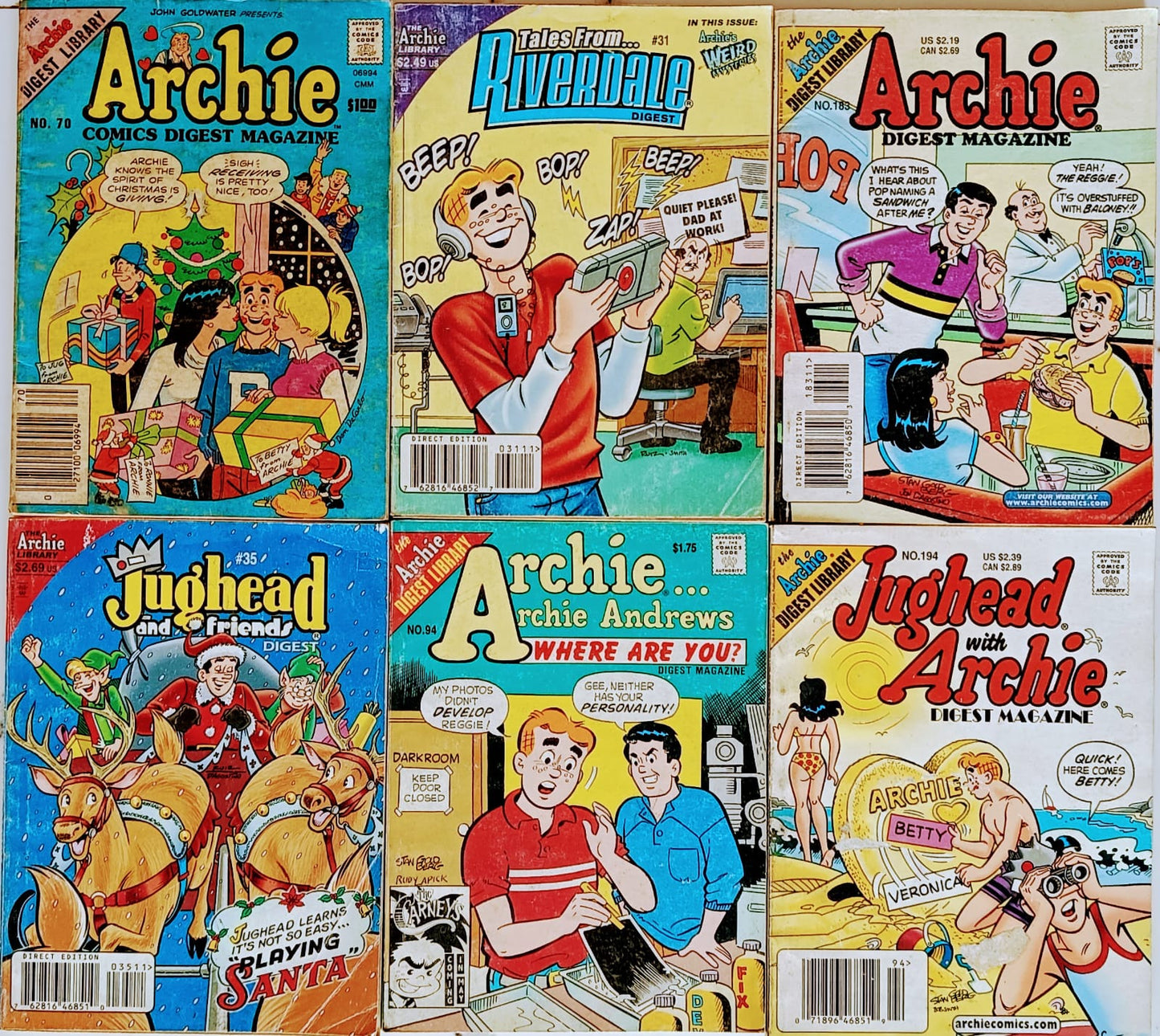 Archies comics- Set of 6 books