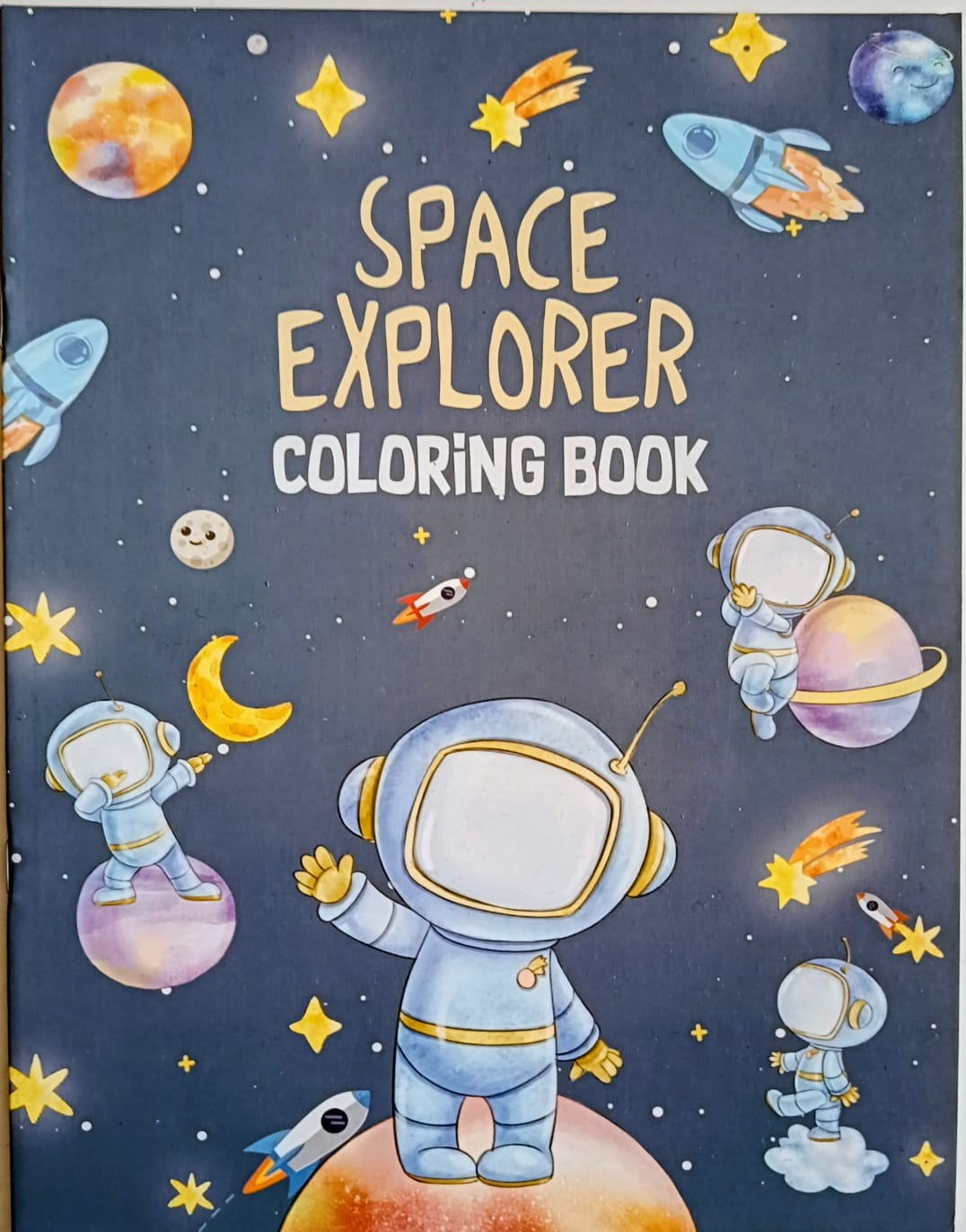 Space explorer coloring book