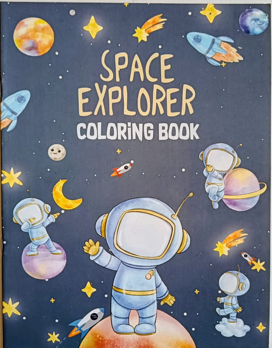 Space explorer coloring book