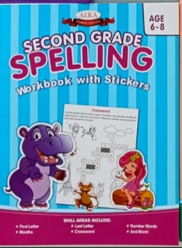 Second Grade Spelling workbook with stickers