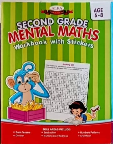 Second Grade Mental Maths workbook with Stickers