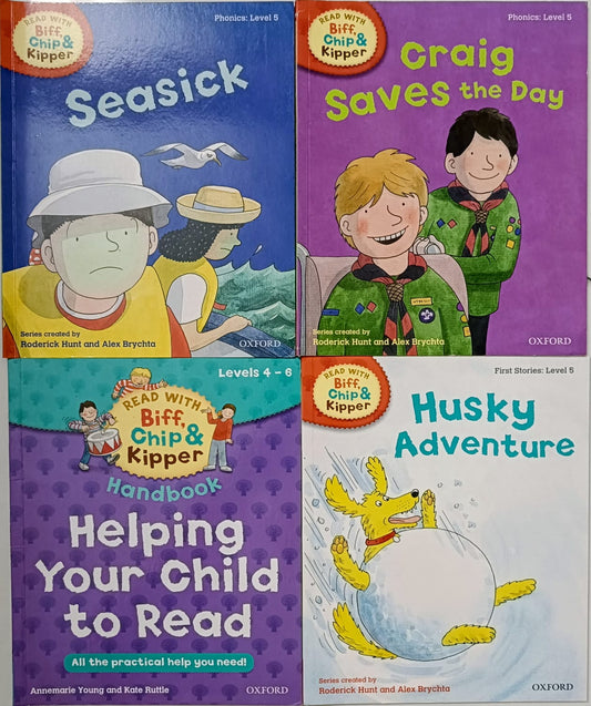 Read with Biff chip and Kipper- Phonics level 5 - Combo of 4 books
