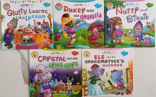 Little Friends - Moral Stories - Combo Set of 5 Books - Level-1