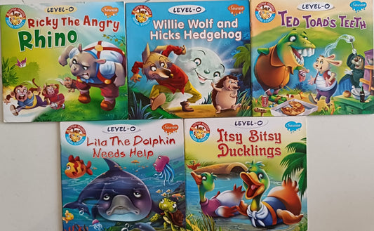Little Friends - Moral Stories - Combo Set of 4 Books - Level-0