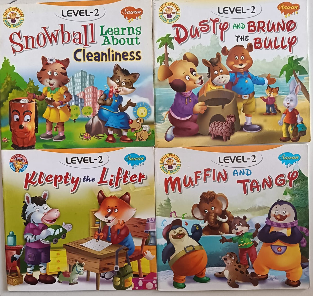 Little Friends - Moral Stories - Combo Set of 4 Books - Level-2